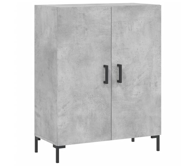 Vidaxl aparador de madera de ingeniería gris hormigón 69,5x34x90 cm
