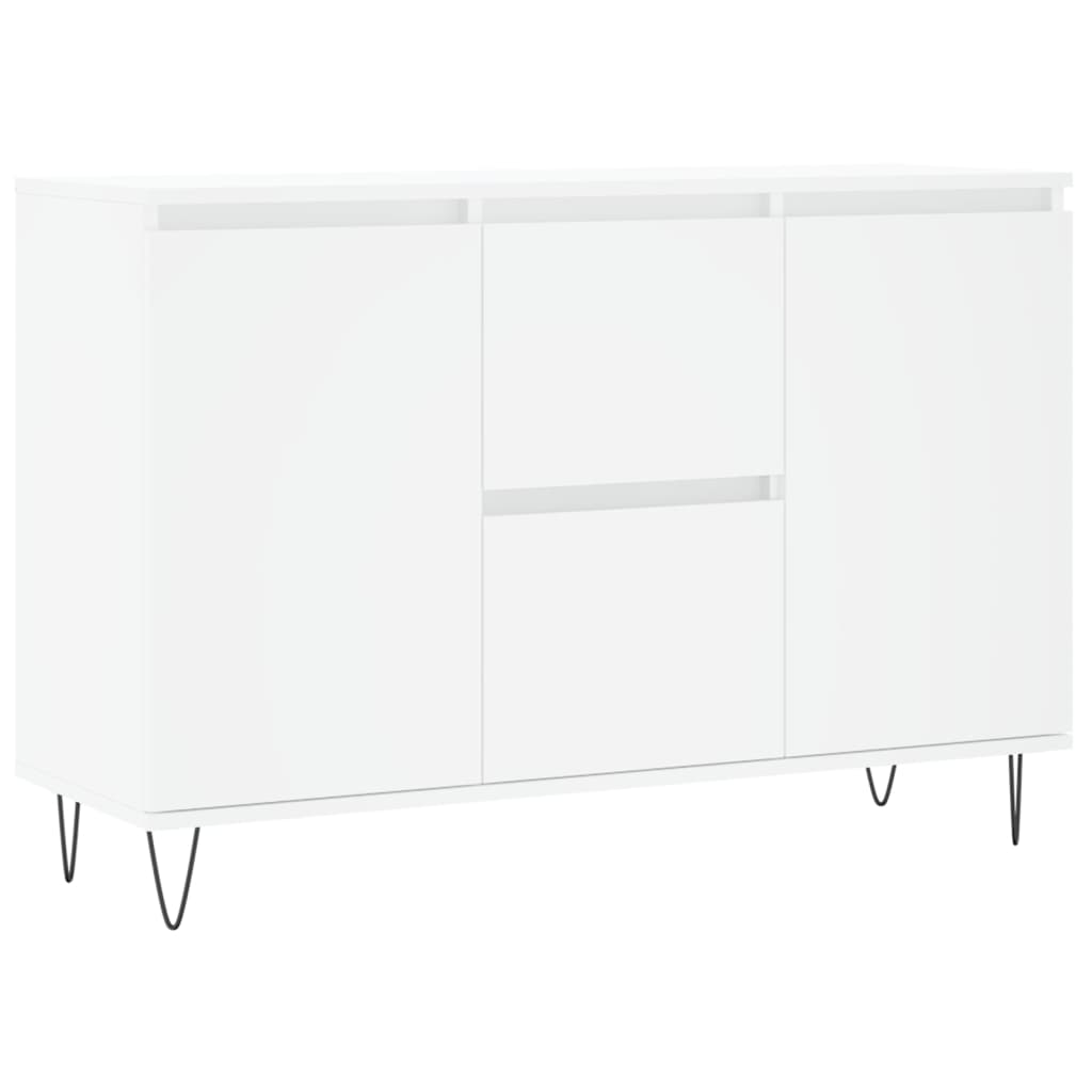 Vidaxl aparador de madera de ingeniería blanco 101,5x35x70 cm