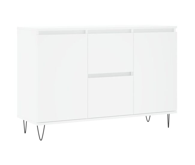 Vidaxl aparador de madera de ingeniería blanco 101,5x35x70 cm