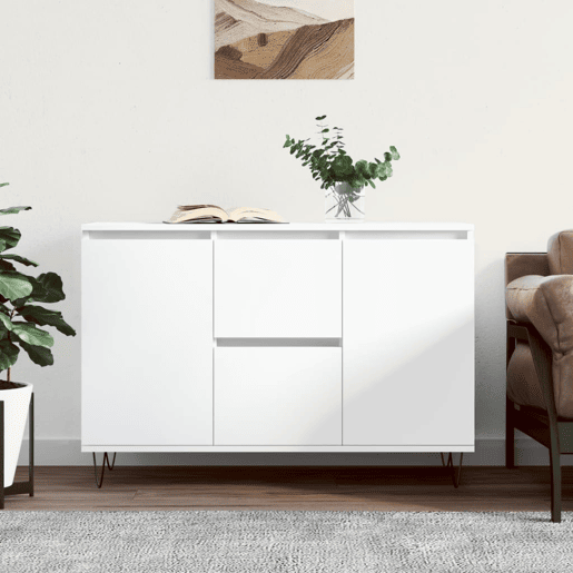 vidaXL Aparador 101,5x35x70 cm derivados de madeira branco vidaXL Aparador 101,5x35x70 cm derivados de madeira branco