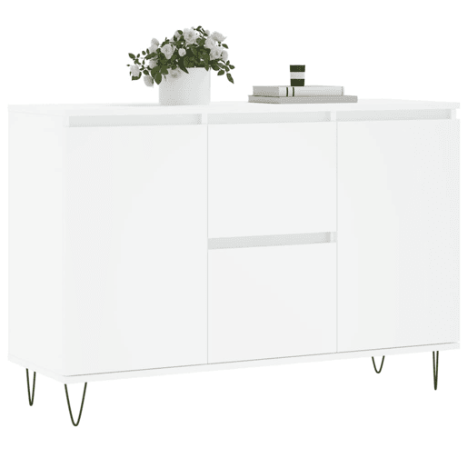 vidaXL Aparador 101,5x35x70 cm derivados de madeira branco vidaXL Aparador 101,5x35x70 cm derivados de madeira branco