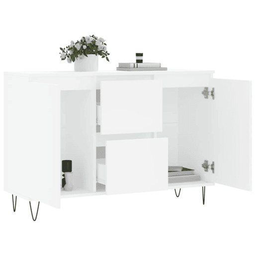 vidaXL Aparador 101,5x35x70 cm derivados de madeira branco vidaXL Aparador 101,5x35x70 cm derivados de madeira branco