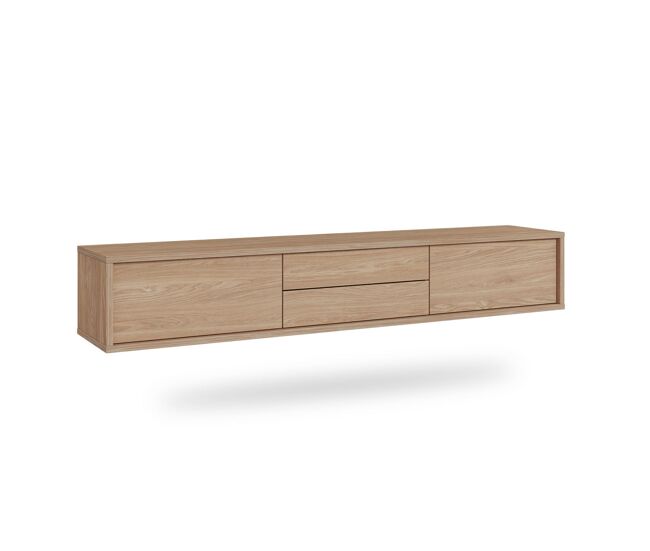 Mueble TV 2 puertas 2 cajones 180 cm Idra Madera