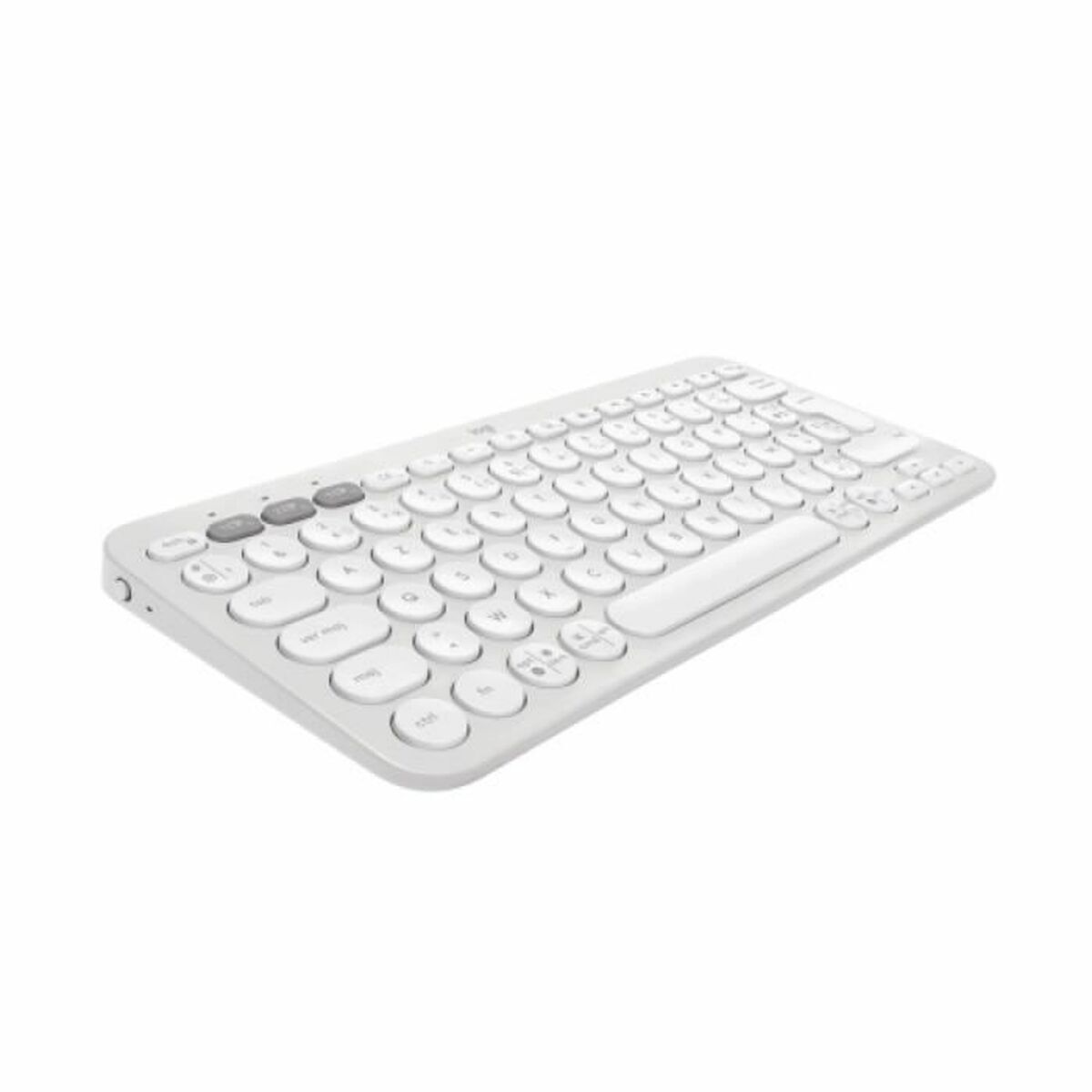 Teclado bluetooth con soporte para tablet logitech k380 francés blanco azerty