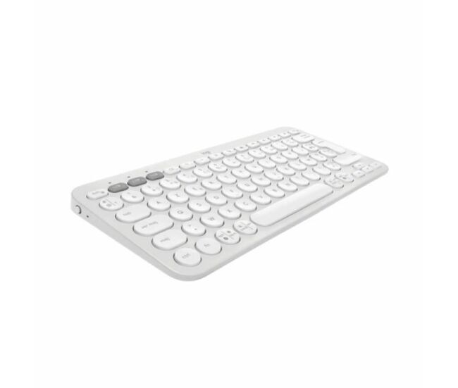 Teclado bluetooth con soporte para tablet logitech k380 francés blanco azerty