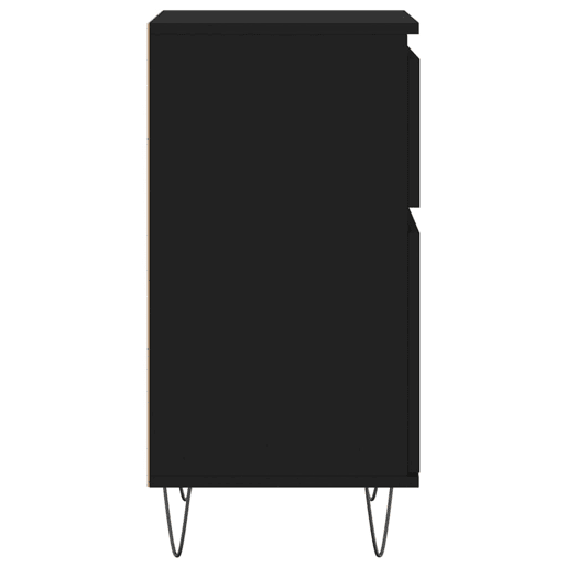 vidaXL Aparadores 2 pcs 40x35x70 cm derivados de madeira preto