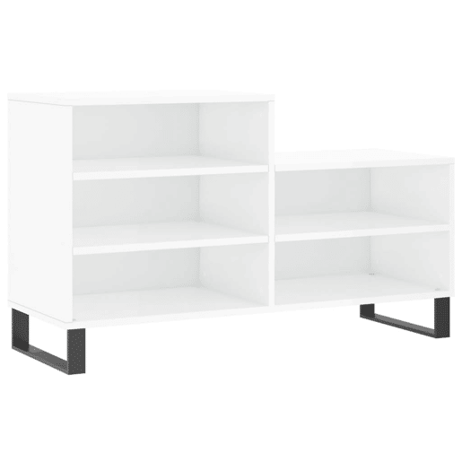 vidaXL Sapateira 102x36x60 cm derivados de madeira branco brilhante
