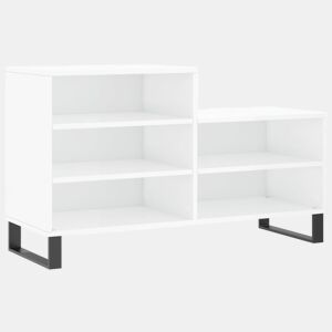 vidaXL Sapateira 102x36x60 cm derivados de madeira branco brilhante