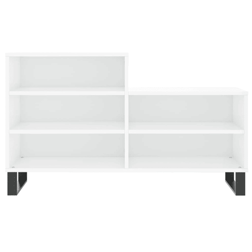 vidaXL Sapateira 102x36x60 cm derivados de madeira branco brilhante