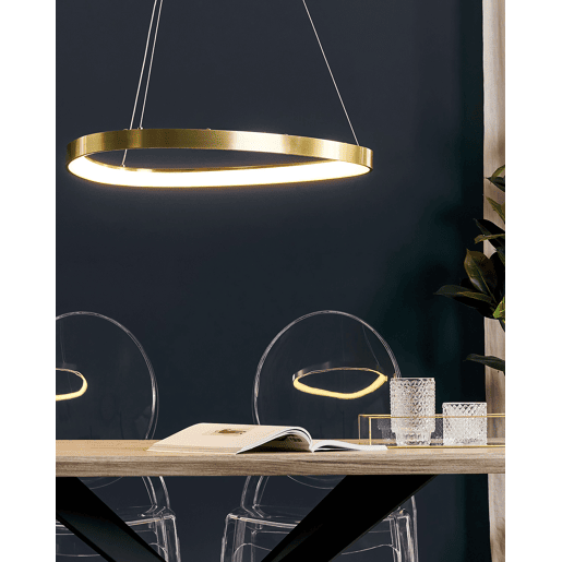 Candeeiro LED suspenso KRABURI Metal Dourado