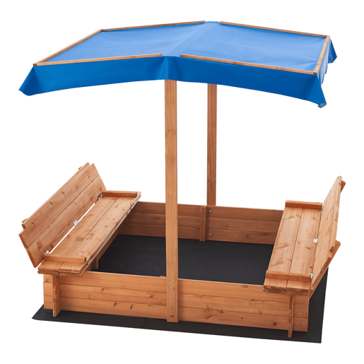 Caixa de areia para crianças Kellenhusen poliéster de abeto 120 x 120 x 120 cm azul natural en.casa Caixa de areia para crianças Kellenhusen poliéster de abeto 120 x 120 x 120 cm azul natural en.casa
