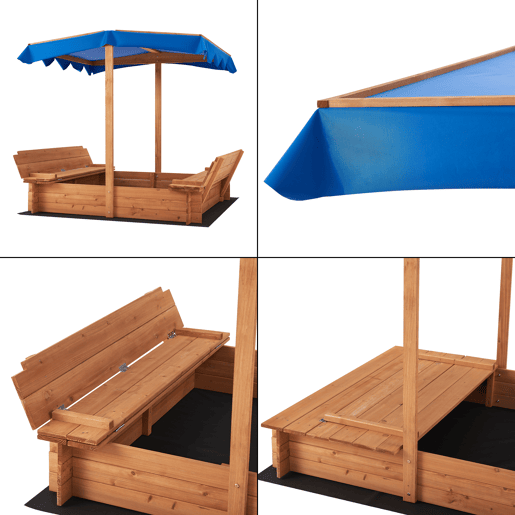 Caixa de areia para crianças Kellenhusen poliéster de abeto 120 x 120 x 120 cm azul natural en.casa Caixa de areia para crianças Kellenhusen poliéster de abeto 120 x 120 x 120 cm azul natural en.casa