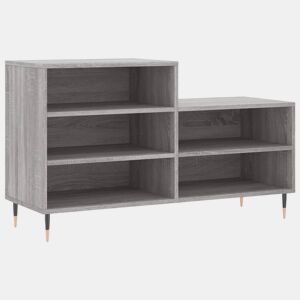 vidaXL Sapateira 102x36x60 cm derivados de madeira cinzento sonoma