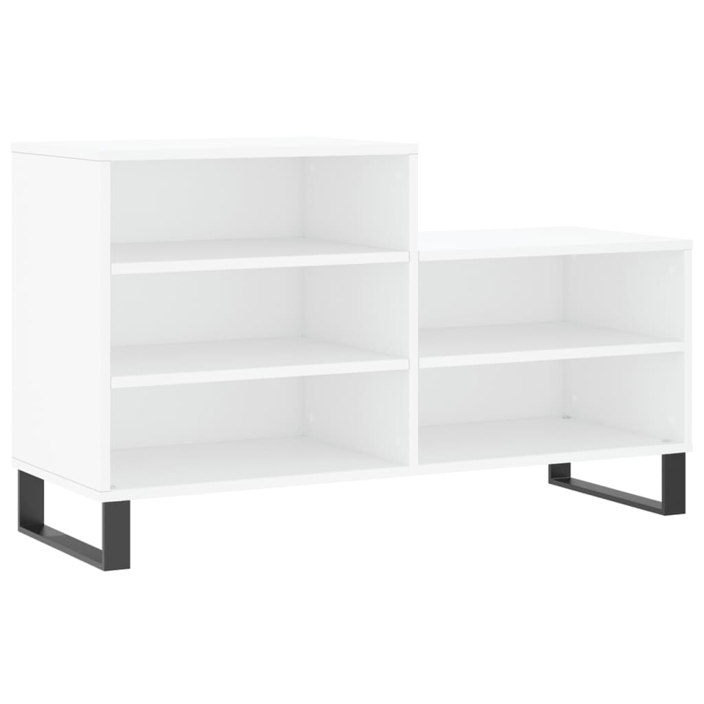 Vidaxl mueble zapatero madera contrachapada blanco 102x36x60 cm