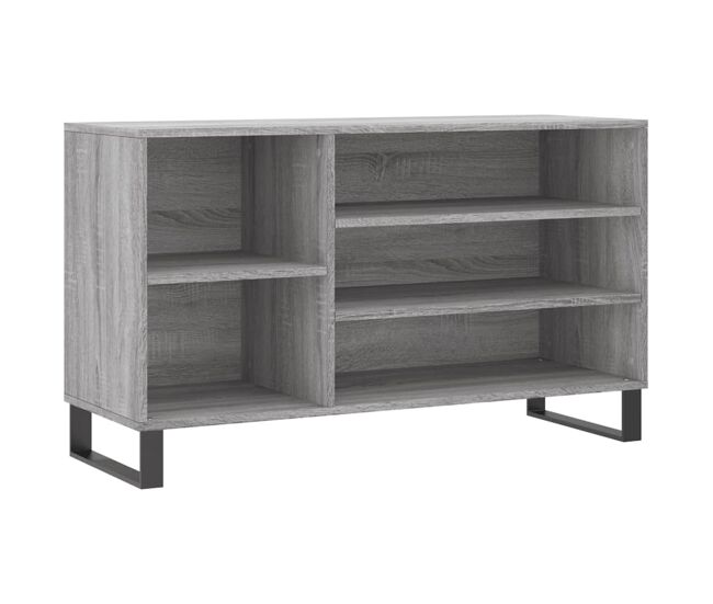 Vidaxl mueble zapatero madera contrachapada gris sonoma 102x36x60 cm