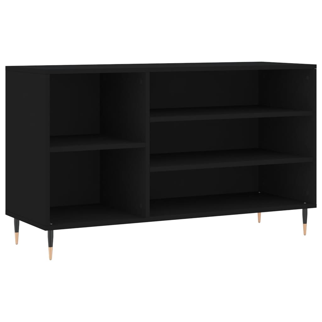 Vidaxl mueble zapatero madera contrachapada negro 102x36x60 cm