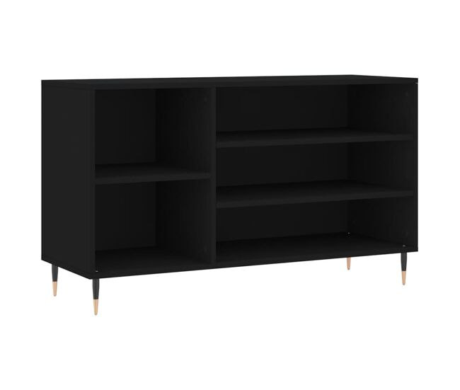 Vidaxl mueble zapatero madera contrachapada negro 102x36x60 cm