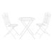 Set Bistro Biella 3-piezas Metal Set Bistro Biella 3-piezas Metal Blanco