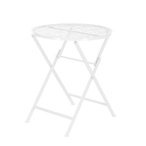 Conjunto Bistro Biella 3 peças Metal 71 x 60 cm - Branco en.casa