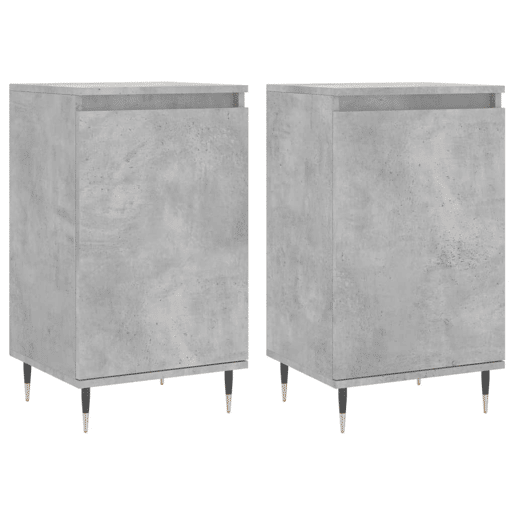 vidaXL Aparadores 2 pcs 40x35x70 cm derivados de madeira cinza cimento