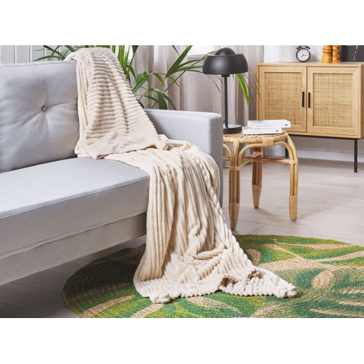 Manta KAWERI 150 x 200 cm Creme Manta KAWERI 150 x 200 cm Creme