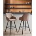 Beliani Silla de bar CASMALIA Beliani Silla de bar CASMALIA Gris