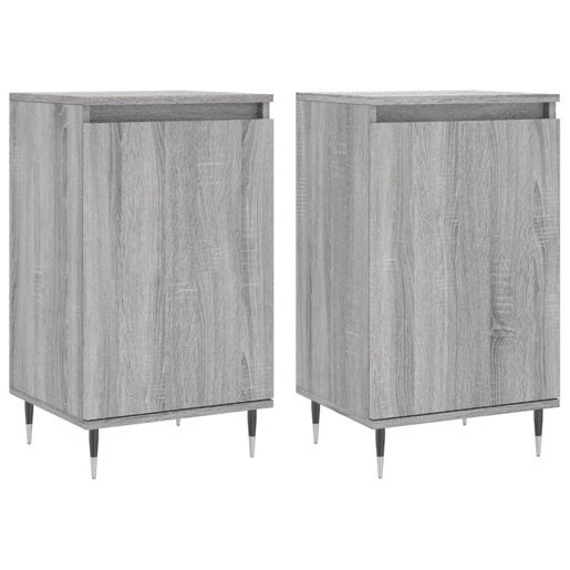 vidaXL Aparadores 2 pcs 40x35x70 cm derivados madeira cinzento sonoma