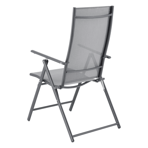 Conjunto de 2 cadeiras de jardim para exterior Kalamata Dobrável 105 x 57 x 68 cm - Cinzento claro en.casa