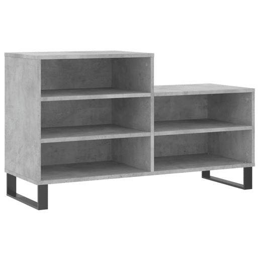 vidaXL Sapateira 102x36x60 cm derivados de madeira cinzento cimento vidaXL Sapateira 102x36x60 cm derivados de madeira cinzento cimento