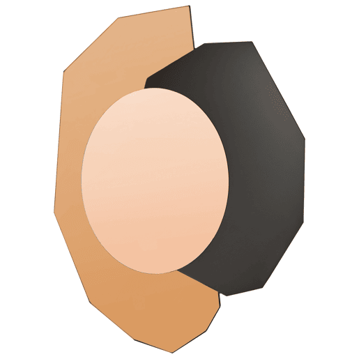 Espelho TROYON 62 cm 80 cm Rosa-dourado