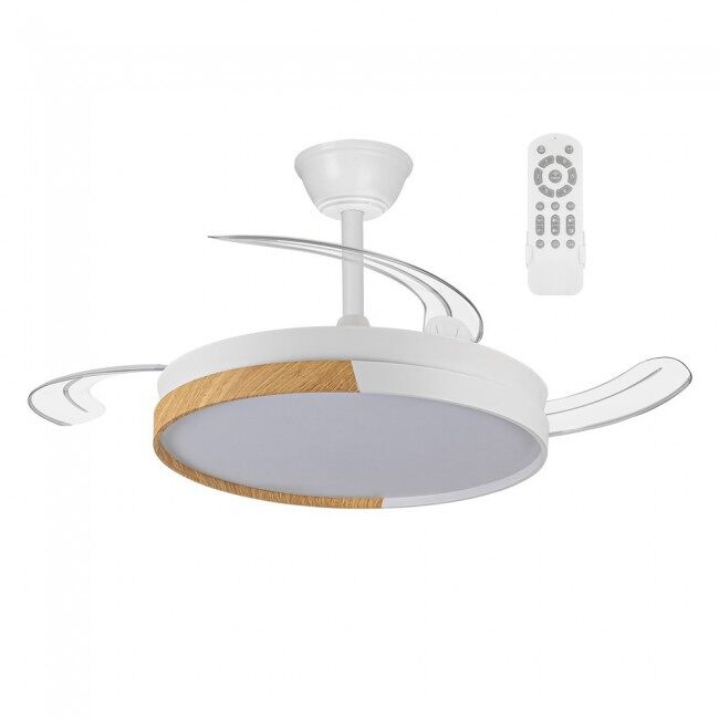 Ventilador LED aspas plegables Arpino CCT Dim (45W) Acero - ABS