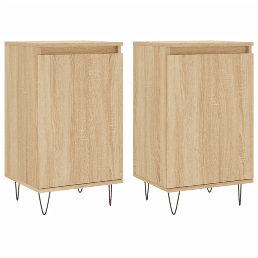 vidaXL Aparadores 2 pcs 40x35x70 cm derivados madeira carvalho sonoma