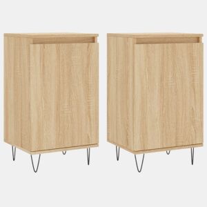 vidaXL Aparadores 2 pcs 40x35x70 cm derivados madeira carvalho sonoma