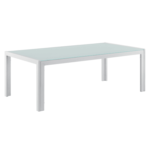 Mesa de centro de jardim Lerum em vidro ferro 100 x 50 x 35 cm - Branco casa.pro