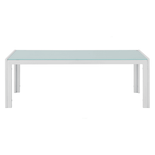 Mesa de centro de jardim Lerum em vidro ferro 100 x 50 x 35 cm - Branco casa.pro
