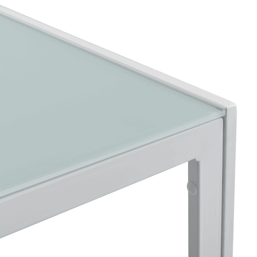 Mesa de centro de jardim Lerum em vidro ferro 100 x 50 x 35 cm - Branco casa.pro