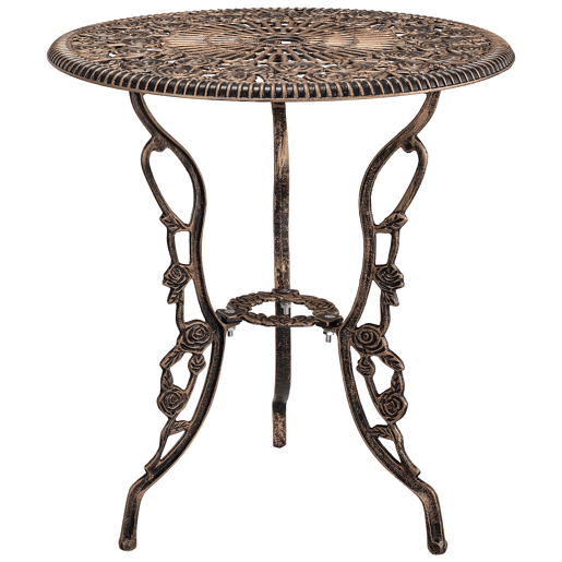 Conjunto de bistrô Wakefield de 3 peças em alumínio fundido, 62 x 59 cm Bronze casa.pro