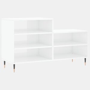 vidaXL Sapateira 102x36x60 cm derivados de madeira branco brilhante