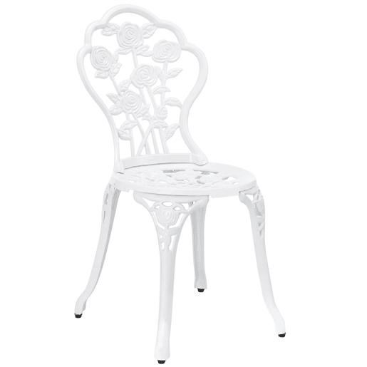 Conjunto de bistrô Wakefield de 3 peças em alumínio fundido, 62 x 59 cm Branco casa.pro