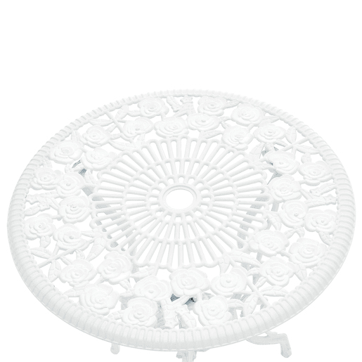 Conjunto de bistrô Wakefield de 3 peças em alumínio fundido, 62 x 59 cm Branco casa.pro