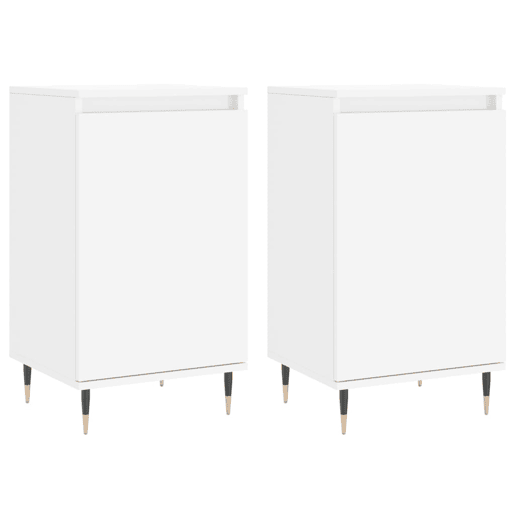 vidaXL Aparadores 2 pcs 40x35x70 cm derivados de madeira branco