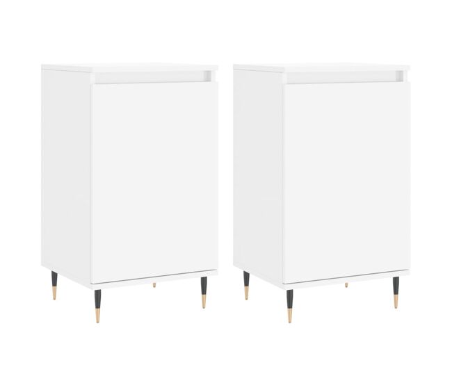 Vidaxl aparadores 2 uds madera de ingeniería blanco 40x35x70 cm