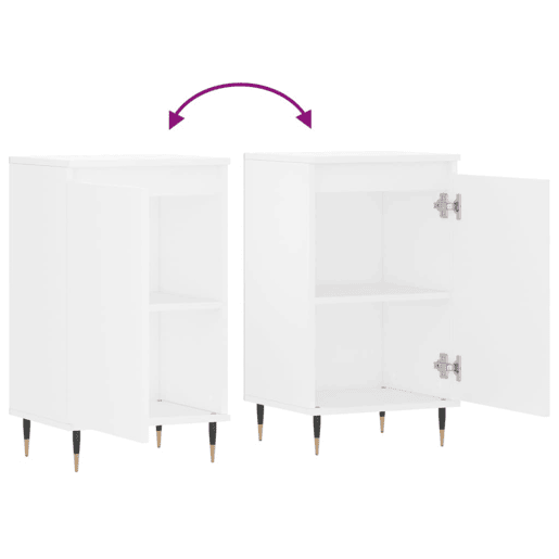 vidaXL Aparadores 2 pcs 40x35x70 cm derivados de madeira branco