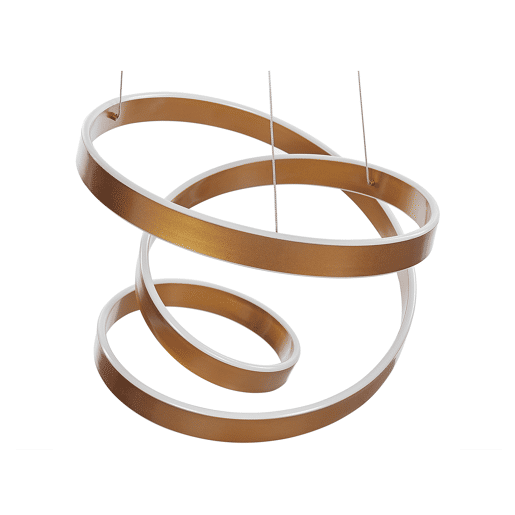 Candeeiro LED suspenso WANLI Metal Dourado Candeeiro LED suspenso WANLI Metal Dourado