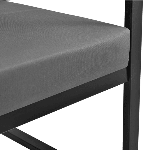 casa.pro Sofá de jardim exterior com almofada 70 x 114 x 60 cm - Preto