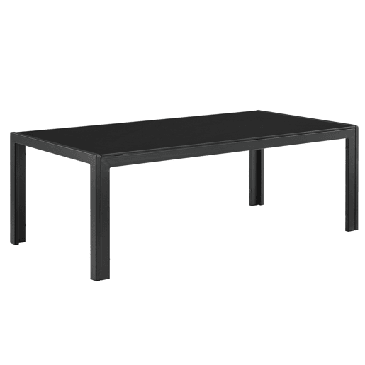 Mesa de centro de jardim Lerum em vidro ferro 100 x 50 x 35 cm - Preto casa.pro