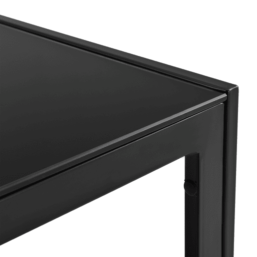 Mesa de centro de jardim Lerum em vidro ferro 100 x 50 x 35 cm - Preto casa.pro