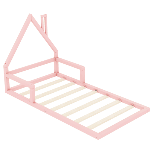Cama de criança 90x200 cm - pinho maciço - Rosa