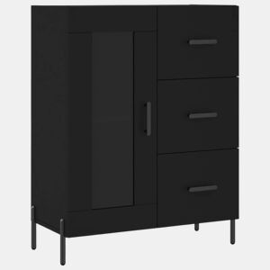 vidaXL Aparador 69,5x34x90 cm derivados de madeira preto