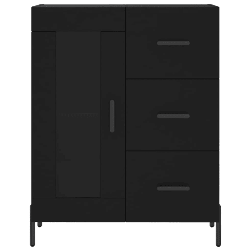 vidaXL Aparador 69,5x34x90 cm derivados de madeira preto